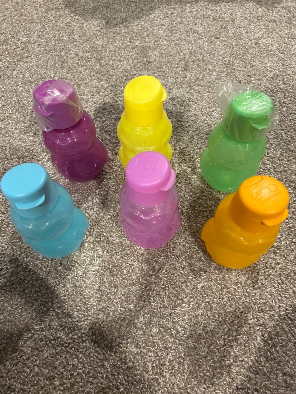Tupperware ECO animal kids Water Sports Bottle set of 6 brand new never used